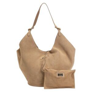 VIOLA CASTELLANI Made In Italy Suede Oval Bottom Hobo